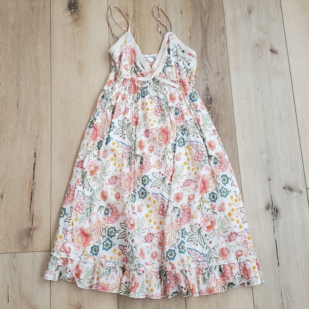 Cute Floral Print Ruffled Dress